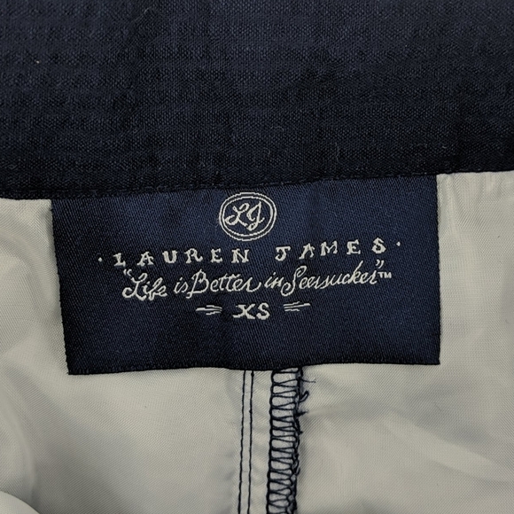 LAUREN JAMES Seersucker Tie Waist Shorts - Picture 4 of 5